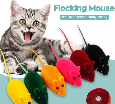 Pet Cat Toys Cute Faux Mouse Squeak Sound Mini Mice Toy