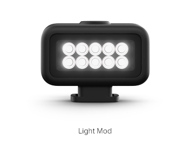 GoPro Light Mod Hero 12/11/10/9/8 4 levels of brightness up to 200 lumens Built tough and waterproof to 33ft (10m)