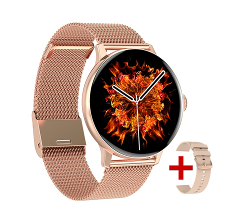 FILIEKEU Smart Watch Original Ip68 Waterproof Sports Fitness Bluetooth Call Support Ecg Plus Ppg Smartwatch For Android And Ios ROSEGOLD MESH