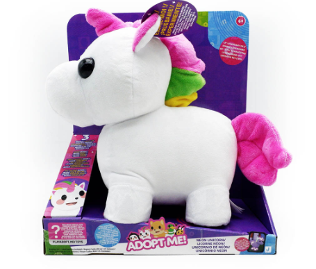Adopt Me! Neon Unicorn 12-Inch Light-Up Plush
