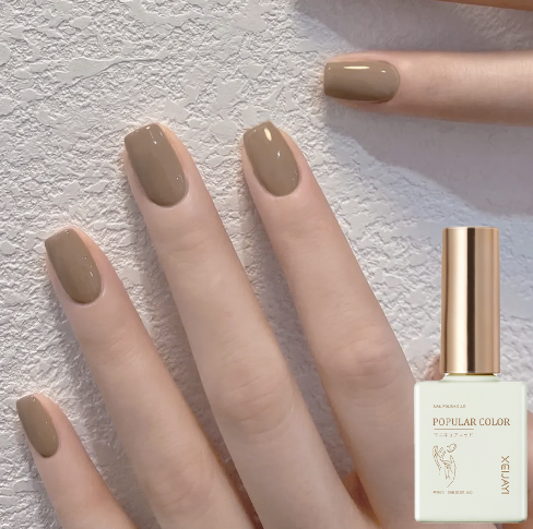 Coffee Brown Color Ice Through Gel Nail Polish 15ML Soak Off Glitter Gel Polish For All Seasons - Home Salon Nail Art DIY