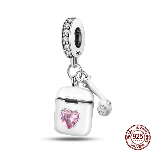 Genuine 925 Silver Little Boy Fox Rose Pyramid Mummy Charms Fit Original Charm Bracelets Diy Moon Cat Schnauzer Pendant For Jewelry S45