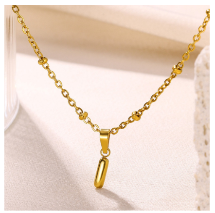 Letter Necklace for Women, 18K Gold Plated Balloon Initial Necklaces Personalized Gold A-Z Alphabet Pendant Cute Name Choker Necklace I