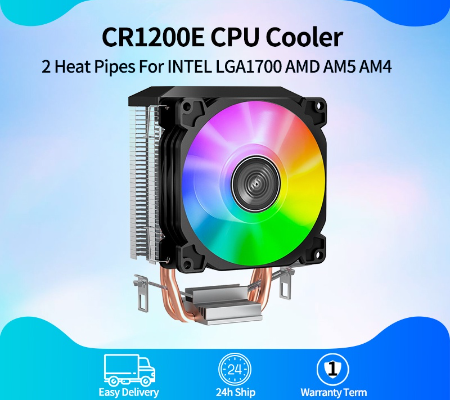 Jonsbo Tower CPU Cooler CR1200 CR1200E PC Computer 90mm Fan 2 Heat Pipes Radiator Air Cooling 3PIN Support Intel LGA1700 LGA1200 LGA1150 AMD AM5 AM4