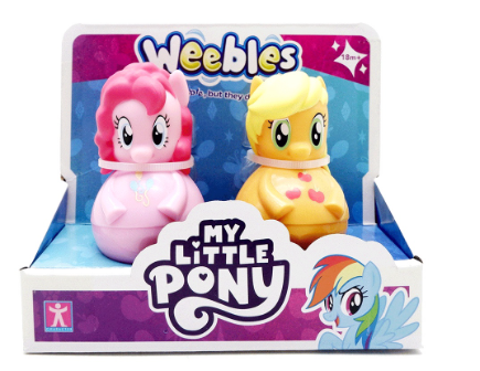 Weebles My Little Pony Pinkie and AppleJack 2 Pack Figures