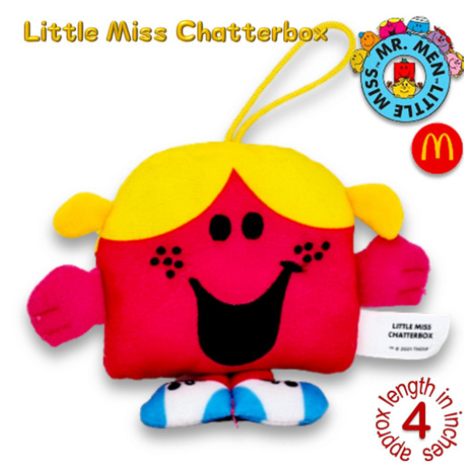 Mr Men Little Miss 2001 McDo Hanging Plushies Bag Charm Stuffed Toys M14