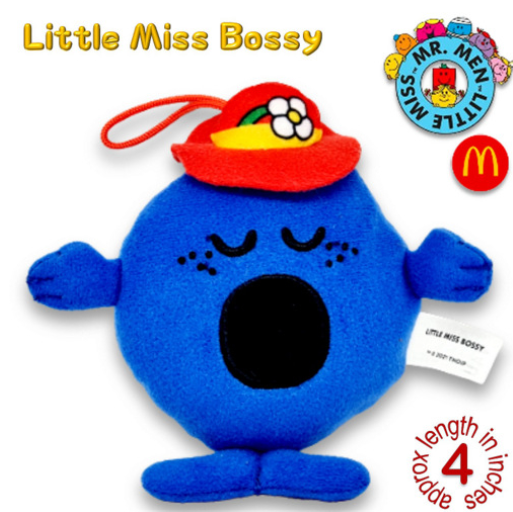 Mr Men Little Miss 2001 McDo Hanging Plushies Bag Charm Stuffed Toys M12