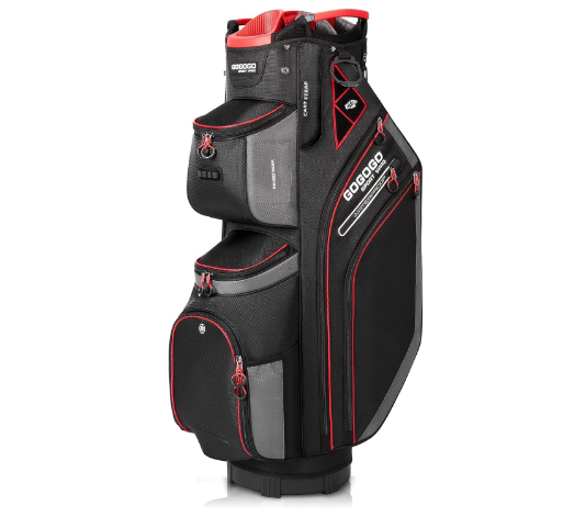 Gogogo Sport Vpro Golf Cart Bag, 14 Way Top Full Length Divider, Golf Club Bag with Cooler, Rainhood, 11 Pockets