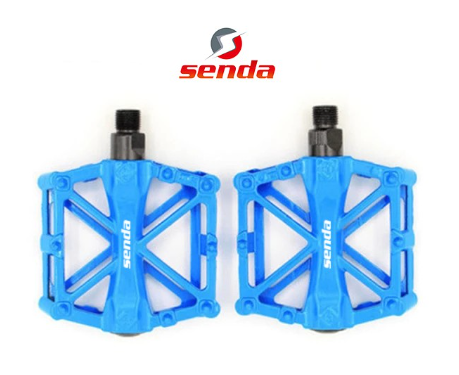 Senda Aluminum Alloy Ultralight Bike Pedals Mountain Bicycle Pedal MTB Mountain Road Flat Pedal