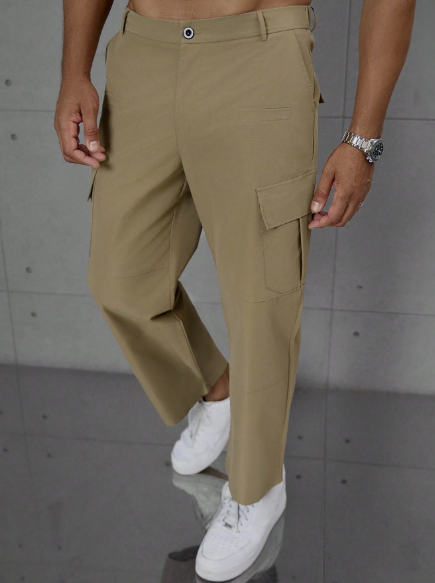 Manfinity Homme Men Flap Pocket Side Cargo Pants