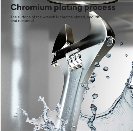 Deli (6/8/10/12Inch)Multi-size Adjustable Heavy Duty Wrench Multifunction Manual Spanner