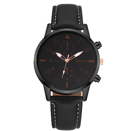 Men Geneva Watch Casual Leather Strap Man Analog Quartz Wristwatch 04