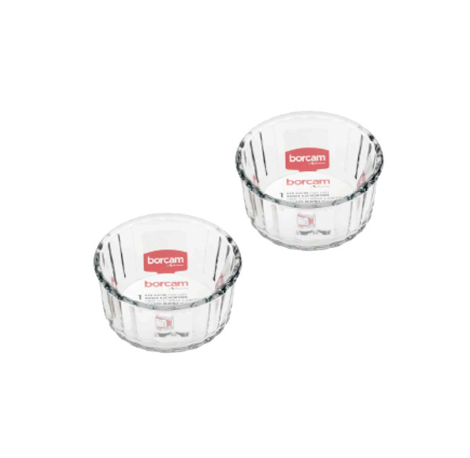 Borcam Mini Glass Souffle Bowl 240cc 8 oz, Set of 2 (59624 2s)