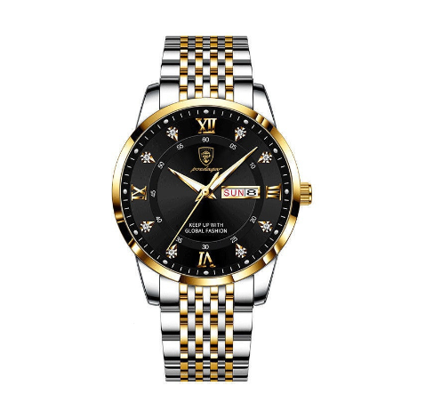 Binbond Original Luxury Fashion Business Waterproof Men's Watch Luminous Calendar Quartz Stainless Steel Men's Watch M06