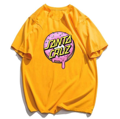 SANTA CRUZ Colored T shirt DOUGHNUT Design for Men and Women