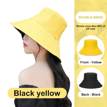 X-TIGER Women's Packable Reversible Bucket Hat UV Sun Protection Wide Brim Summer Beach Cap Sun Protection Hats