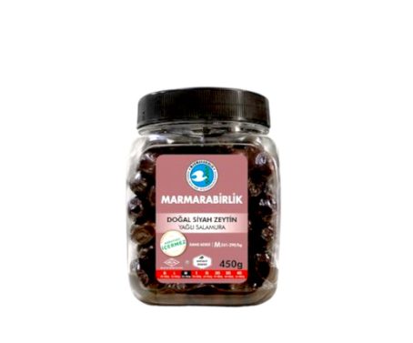 Marmarabirlik Super M Natural Black Olives with Oil 450g