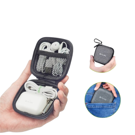 BAVIN BE05 Mini Travel Storage Bag Splash-Proof Oxford Hard Shell for Electronics Accessories
