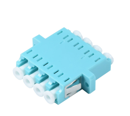 LC/OM3 Quad Fiber Optical Adapter Flange Fiber Optic Coupler Connector 40 pcs/lot