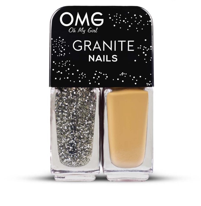 OMG Granite Nail Polish Shale 5ml x 2