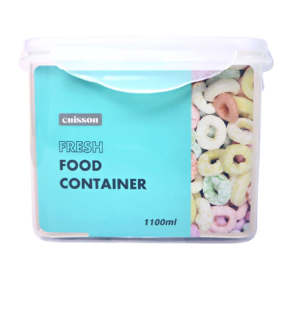 Cuisson Flat Rectangular Airtight Food Container 1.1L