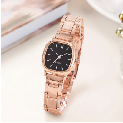Fashion Square Ladies Watch Casual Steel Band Quartz Watch