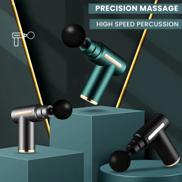 【COD】Portable Muscle Massage Gun 4 Heads Superace Percussive High Frequency Vibration Fascia Gun