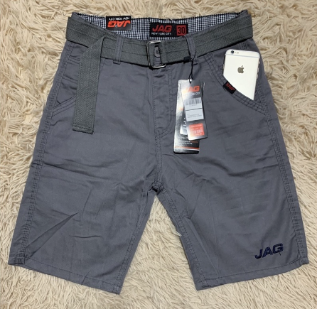 Jag overrun 4 pocket shorts for men W/belt