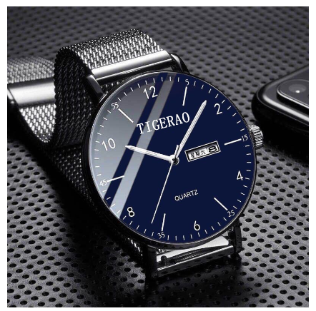 Original Luxury Fashion Waterproof Calendar Trendy Starry Sky Watch Stone Luminous Stainless Steel Watch 02