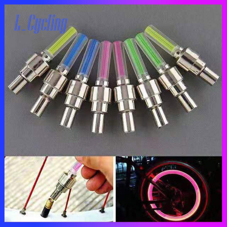 L-Cycling 1pair Bicycle Light Hot Wheel Tire Led Light Glow Stick Type Tire Lights Bike Accessories