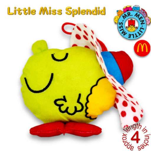 Mr Men Little Miss 2001 McDo Hanging Plushies Bag Charm Stuffed Toys M8