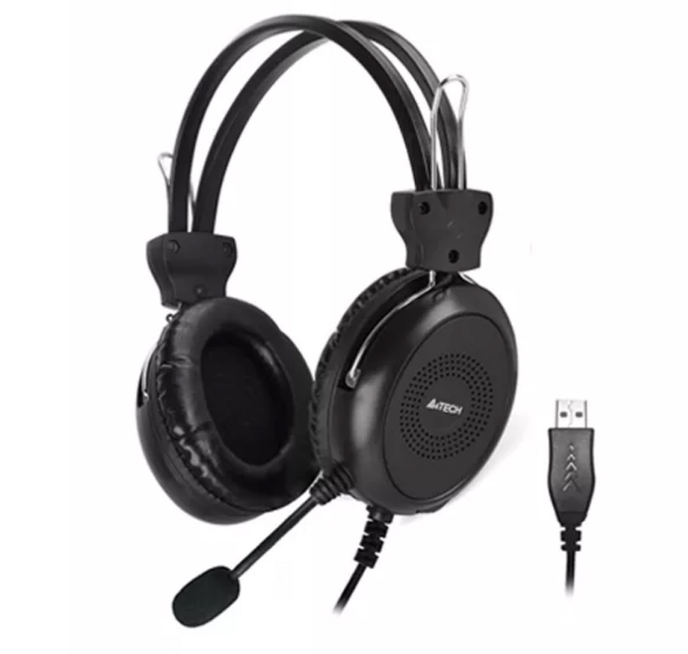 A4Tech HU-30 Comfort Fit Stereo, Single-Directional Mic. 32 Ohm Wired USB Headset