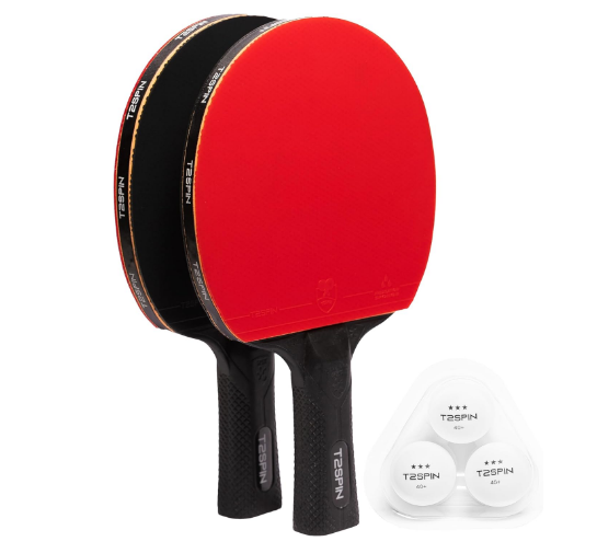 Ping Pong Paddles Set of 2 - Hi Performance Table Tennis Paddles - 3 x Ping Pong Balls - Ping Pong Set for All Players - Ping Pong Paddle Set of 2 with 3 Balls