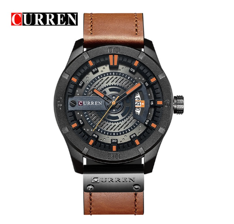 CURREN Men Watches Fashion Casual Military Quartz Sports Waterproof 8301X ORANGE