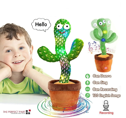 Timi Dancing Talking Cactus Toys With 120 Songs For Baby Boys And Girls Electronic Plush Toy