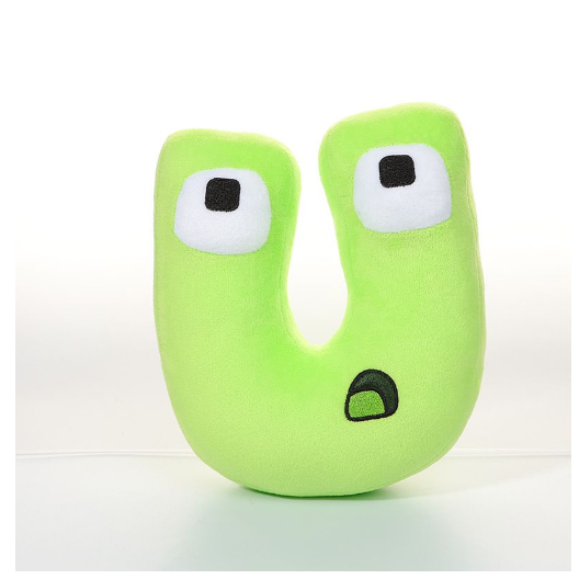 26 PCS Alphabet Lore Plush Toy Stuffed Doll Preschool Educational English ABC Letter Toy Kids Birthday Party Christmas Gift U