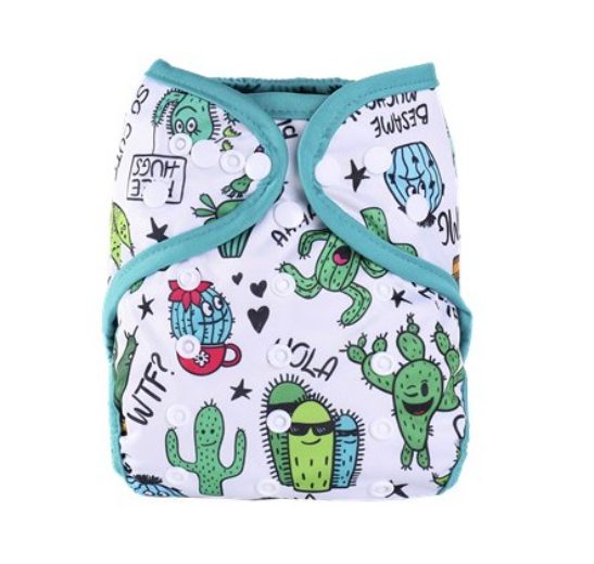 Waterproof Reusable Printed One Size Cloth Diaper Cover D7