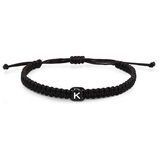 26 Letter Initial Bracelets for Women Teen Girls Woven Rope Braided Graduation Mother's Day Gifts for Her Adjustable A-Z Jewelry K