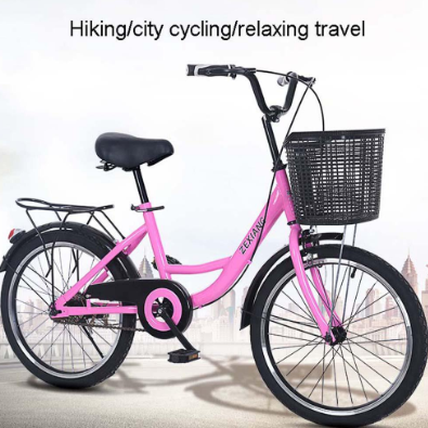 City Bicycle Adult Bicycles Womens Student 20 Inches High Carbon Steel Frame Rear Lock Brake Variable