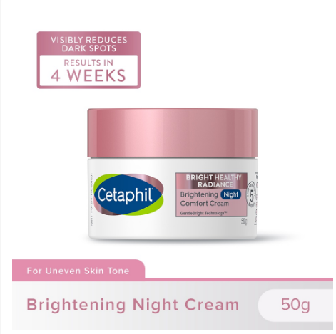Cetaphil Brightening Night Comfort Cream 50g (Evens Skin Tone / with Niacinamide and Sea Daffodil)