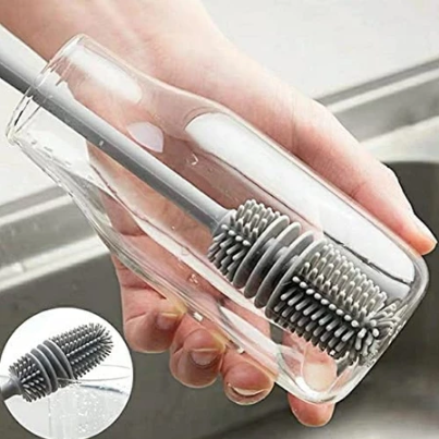 Silicone Bottle Brush Bottle Cleaning Brush with Long Handle Water Bottles Cleaner