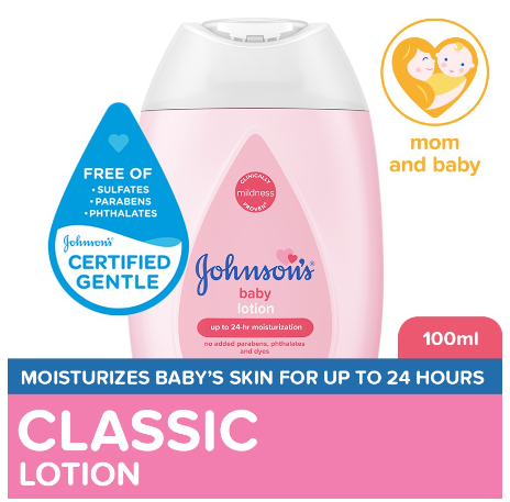 Johnson's Baby Lotion 100ml - Lotion for Baby, Kids, Baby Essentials, Baby Care, Baby Body Lotion