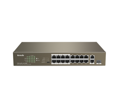 Tenda TEF1118P-16-150W 16FE+2GE/1SFP Desktop Switch With 16-Port PoE