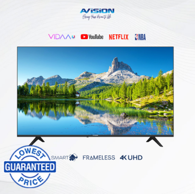 Avision 50 Inch Frameless 4K Smart Digital Bluetooth Led TV w/ Built-in Netflix,Youtube, NBA 50UL88H