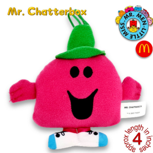 Mr Men Little Miss 2001 McDo Hanging Plushies Bag Charm Stuffed Toys M22