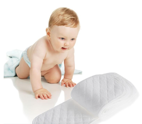Baby Diaper Insert Reusable Washable Nappy THIN Cloth 3 Layers Cotton Diaper Liner