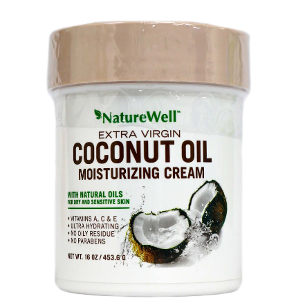 NatureWell Extra Virgin Coconut Oil Moisturizing Cream 453.6 g