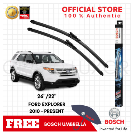 Bosch Aerotwin Wiper Blade Set For Ford Explorer 2010 - Present (A212S) 26 / 22