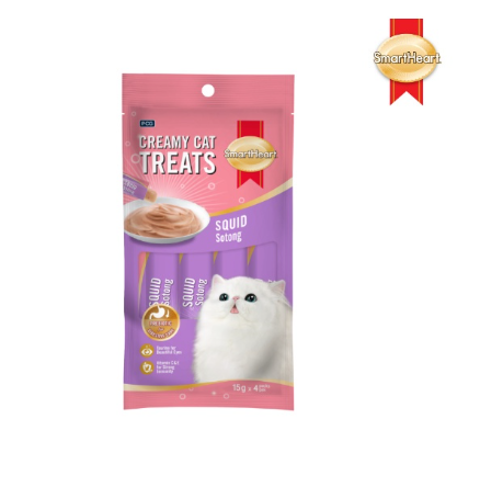 SmartHeart Cat Creamy Treats Squid 60g