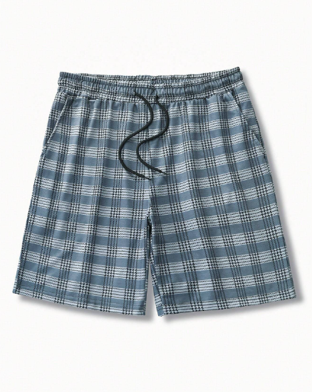 Manfinity Sporsity Men's Fashion Loose Plaid Casual Drawstring Summer Shorts